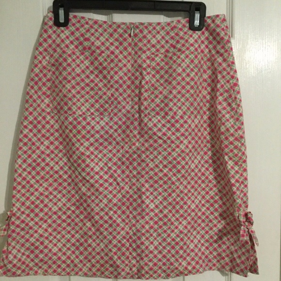Lilly Pulitzer Pink Green White Skirt Size 8 - Picture 4 of 5